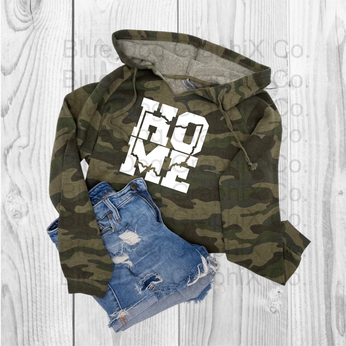 HOME State of Ohio Camo Hooded Sweatshirt