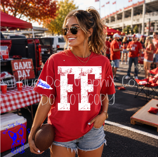 Big FF Distressed T Shirt